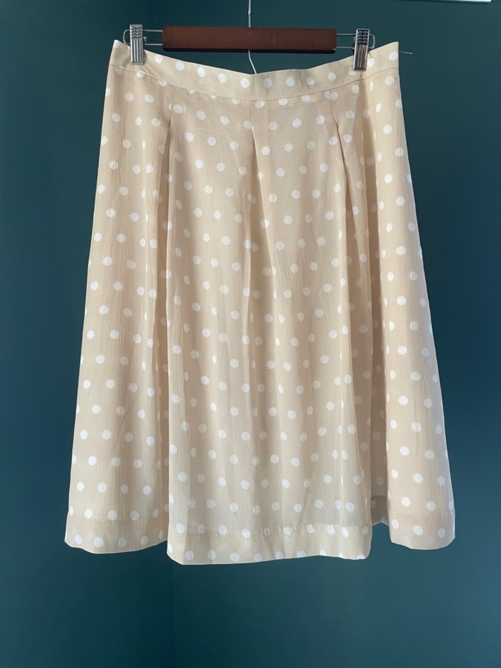 Ann Taylor Beige Polka Dot Skirt